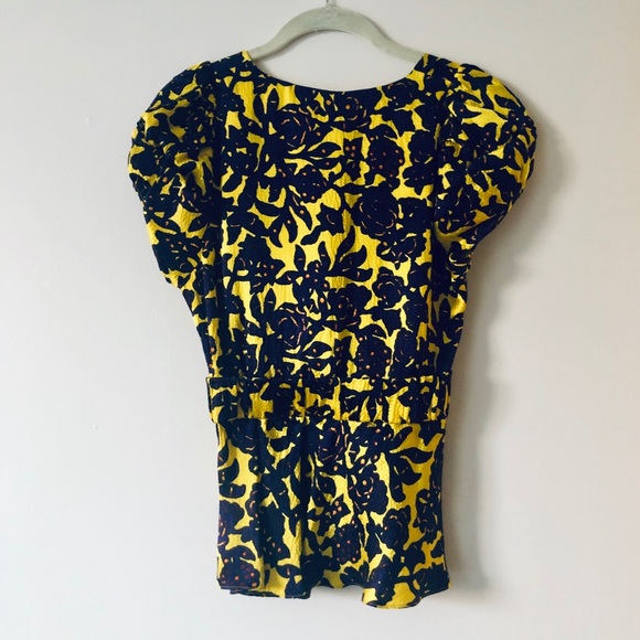 A.L.C. Viera Print Silk Top - Picture 3 of 5